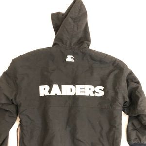 Vintage LA raiders starter jacket puffy parka